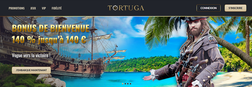 Tortuga casino interface accueille 