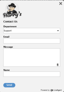 Harry's formulaire de contact