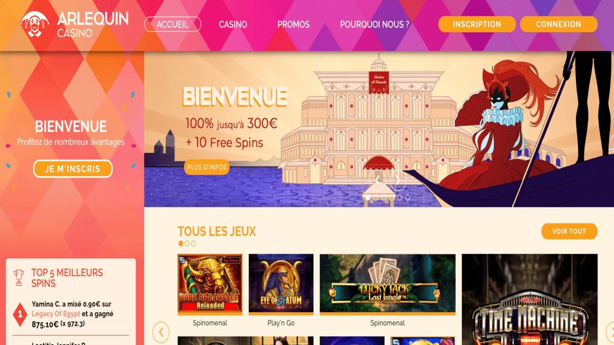 arlequin casino screenshot